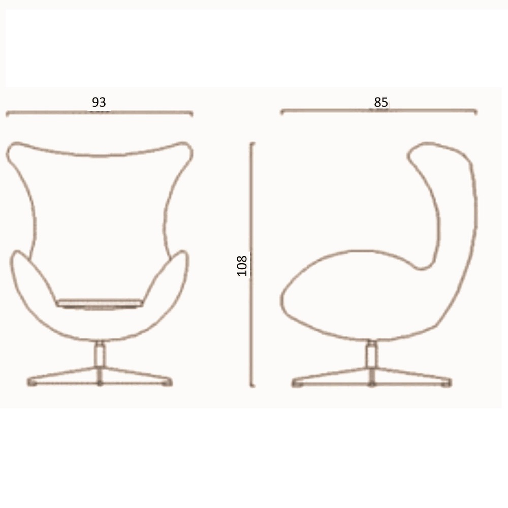Poltrona Egg Arne Jacobsen Aluminio Relax Com Trava Bicolor - 100% Nacional