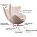 Poltrona Egg Arne Jacobsen Aluminio Relax Com Trava Preta - 100% Nacional