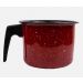 Caneca Leiteira Esmaltada no 16 vermelha atóxico 2,0 L cabo Baquelite  ESMALTADOS SILVA 2193 