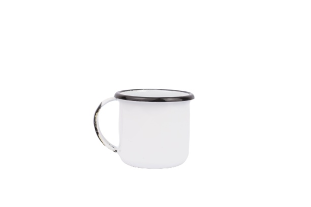 Caneca Xícara Esmaltada no 6 160ML Branco atóxico ESMALTADOS SILVA 2202 