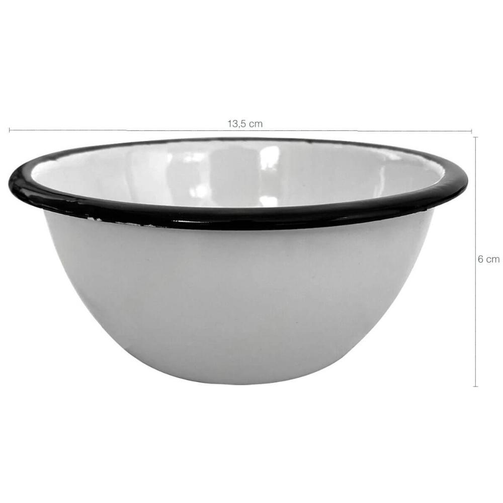 Conjunto 4 Tigelas Esmaltadas Ágata 500ml Bowls para Servir