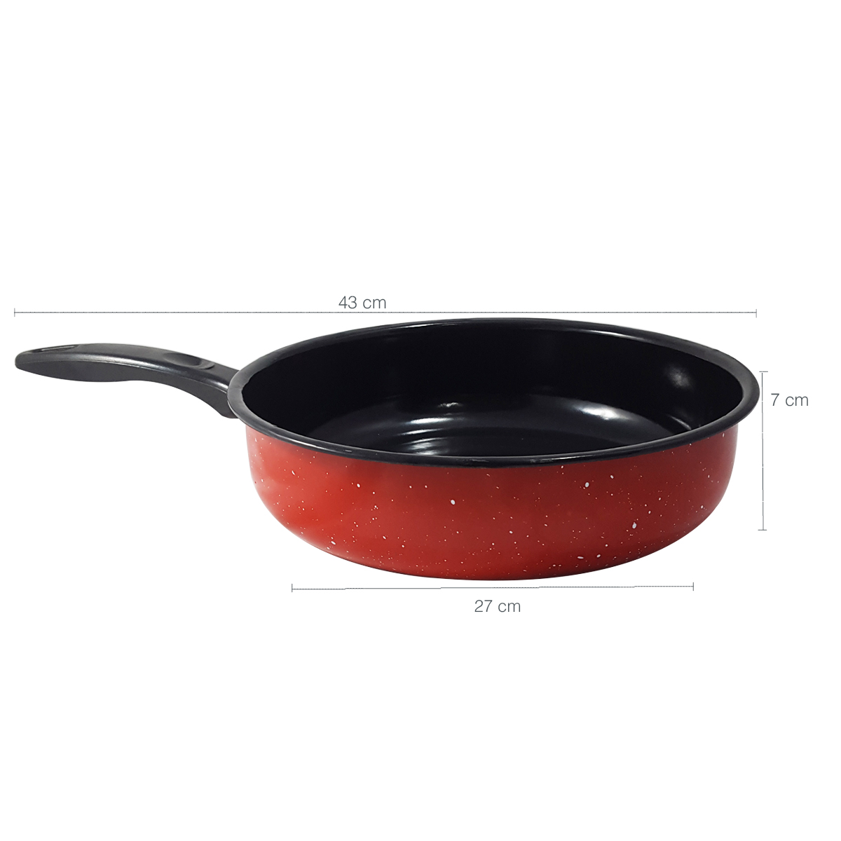 Frigideira Fritadeira 2,7l Com Cesto Esmaltada Cabo Plástico