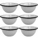 Jogo 6 Tigelas Esmaltadas Ágata 500ml Bowls para Servir Esma