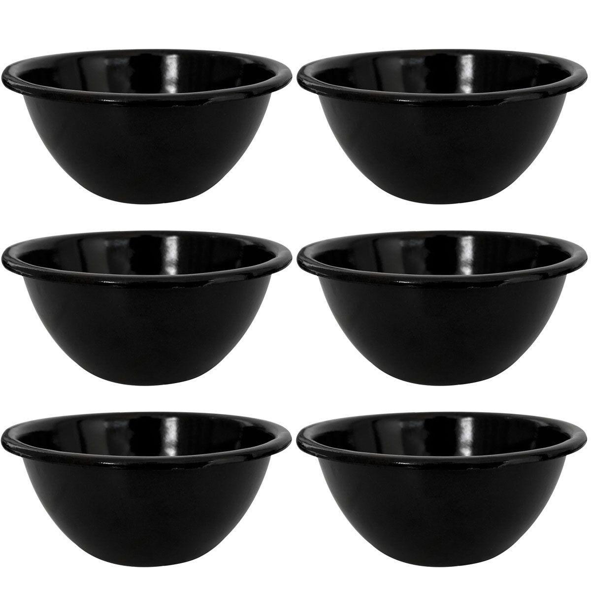 Jogo 6 Tigelas Esmaltadas Ágata 500ml Bowls para Servir Esma