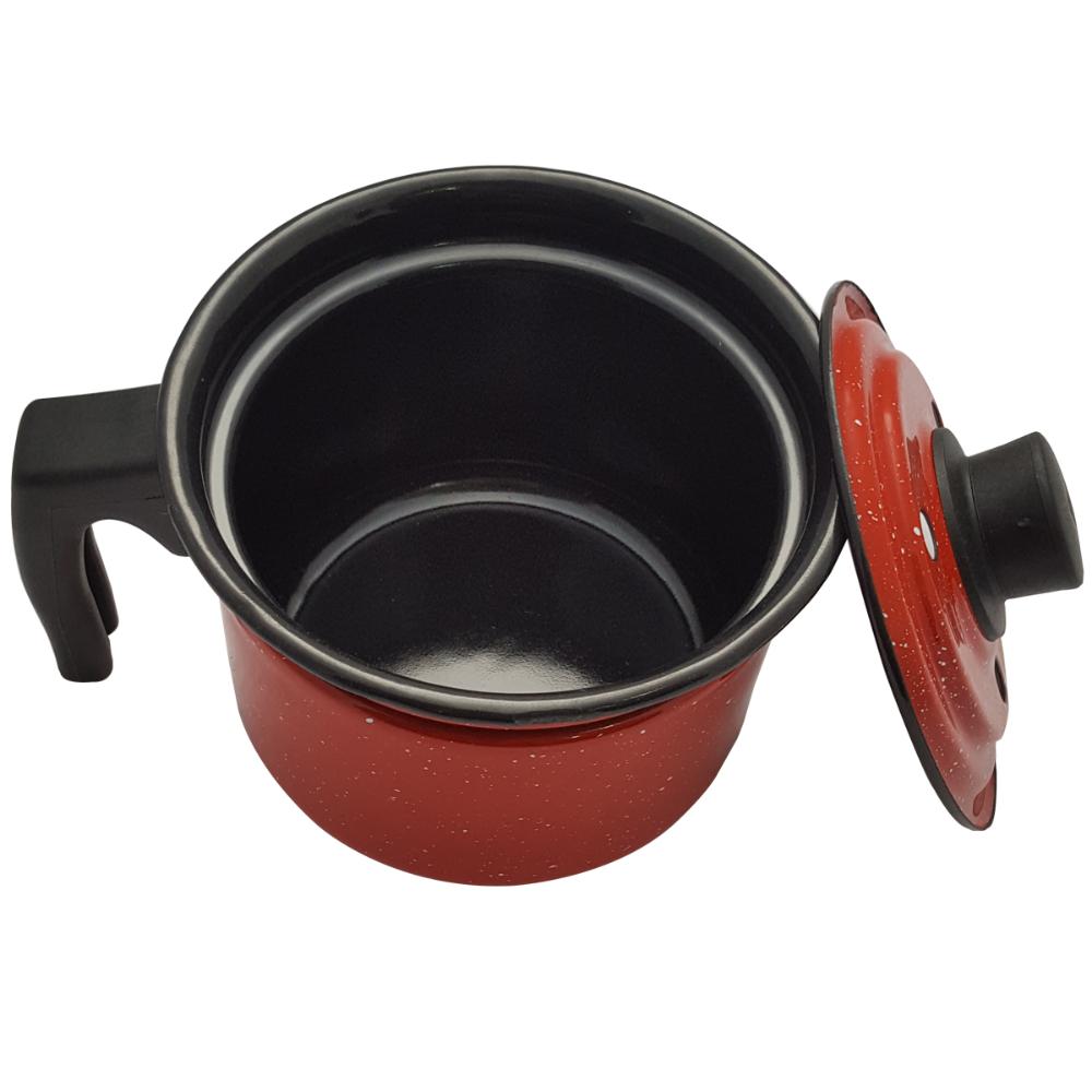 Leiteira Aço Esmaltado Tampa E Cabo Baquelite Fervedor 1,5L