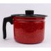 Leiteira Fevedor no 16 Esmaltada Tampa vermelho 1,9 L cabo baquelite Esmaltados Silva 2284 