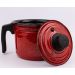 Leiteira Fevedor no 16 Esmaltada Tampa vermelho 1,9 L cabo baquelite Esmaltados Silva 2284 