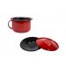 Xícara Caneca com  pires Esmaltada no 8  180ml Vermelha 2275 e 2267