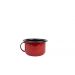 Xícara Caneca com  pires Esmaltada no 8  180ml Vermelha 2275 e 2267