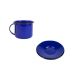 Xícara Caneca com pires Esmaltada 90ml Azul no 6 2273 e 2269