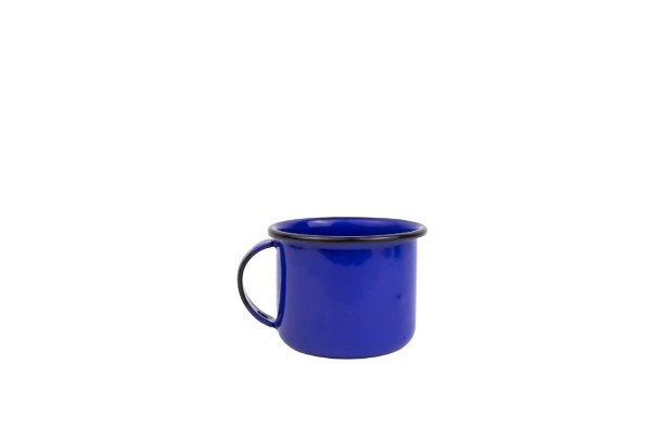 Xícara Caneca com pires Esmaltada 90ml Azul no 6 2273 e 2269