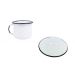 Xícara Caneca com pires Esmaltada 90ml Branco no 6  2314 e 2317