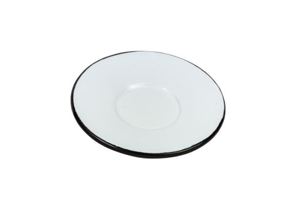 Xícara Caneca com pires Esmaltada 90ml Branco no 6  2314 e 2317