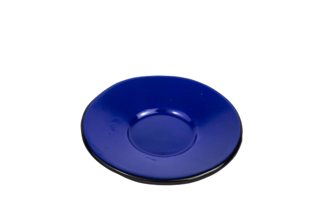 Xícara Caneca com pires Esmaltada no 8 180ml Azul 2277 e 2269