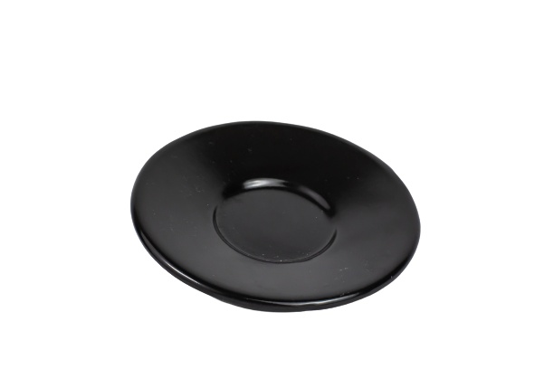 Xícara Caneca com pires Esmaltada no 8 180ml Preta 2276 e 2268