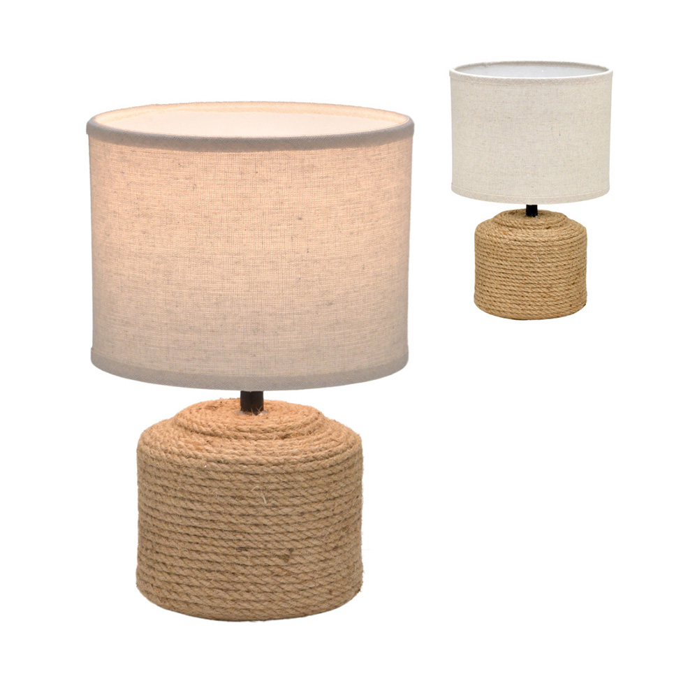 Abajur Decorativo Espressione Cru e Marrom Bivolt 32 cm