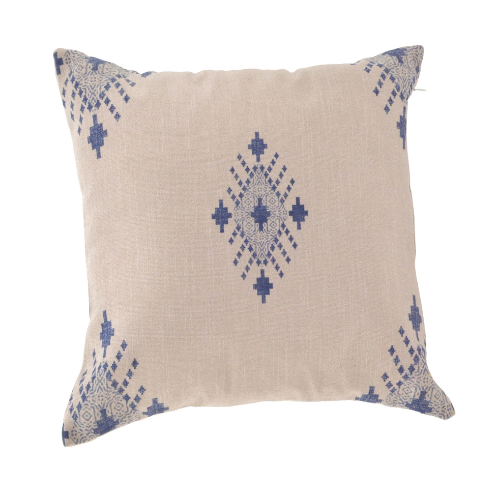Almofada Portuguesa II 45x45 Bege e Azul