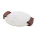 Bandeja Decorativa Espressione Branca e Marrom 5 cm