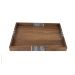Bandeja Decorativa Espressione Marrom 40x30 cm