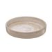 Bandeja Decorativa Espressione Redonda Bege 28x28 cm