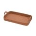 Bandeja Decorativa Espressione Retangular Marrom 44x26 cm