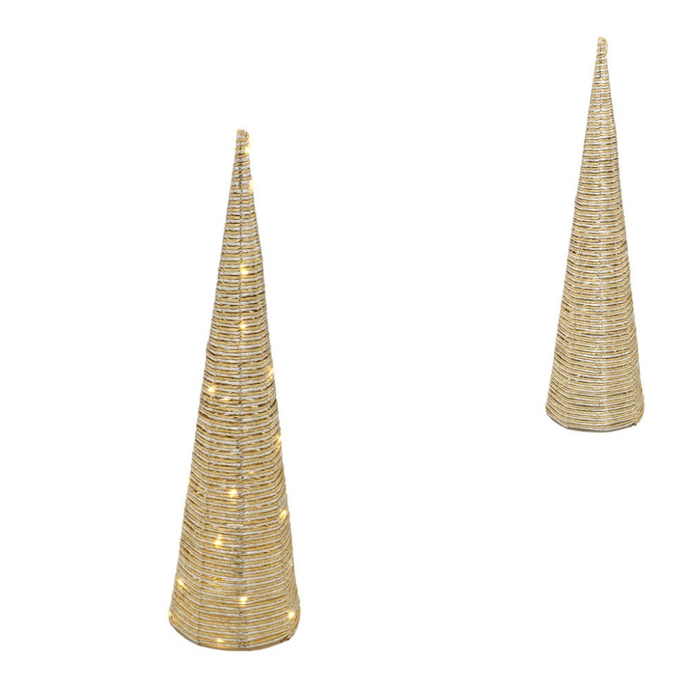 Árvore de Natal com Luz Espressione Espiral Dourada 40 cm