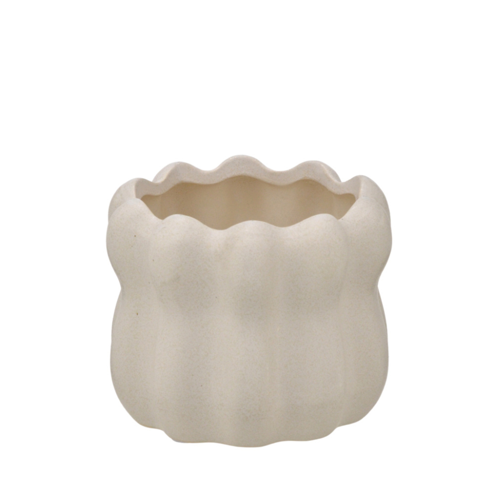 Cachepot Decorativo Espressione Candle Branco 14 cm