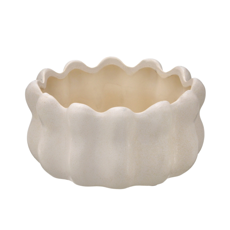 Cachepot Decorativo Espressione Candle Branco 20 cm