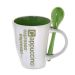 Caneca Capuccino Branca e Verde
