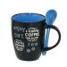 Caneca Enjoy Café Preta e Azul