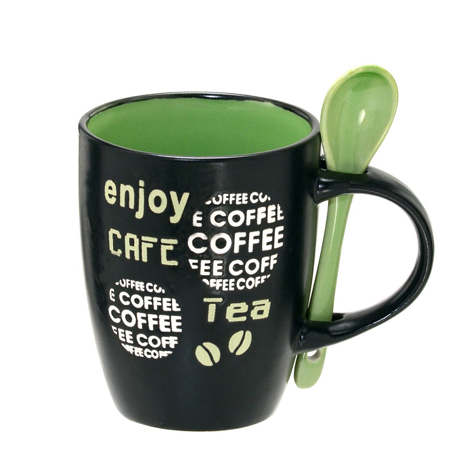 Caneca Enjoy Café Preta e Verde