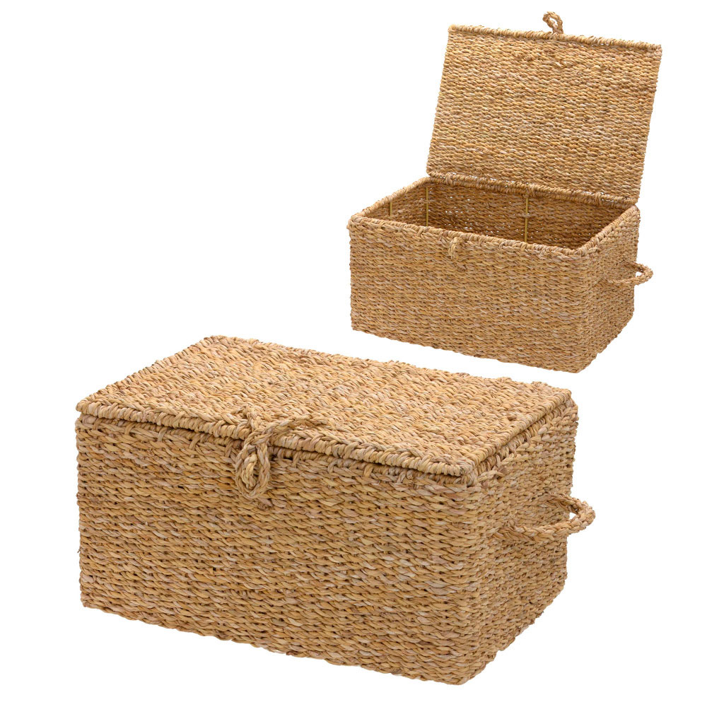 Cesta Decorativa em Ferro e Ratan Espressione IV Marrom