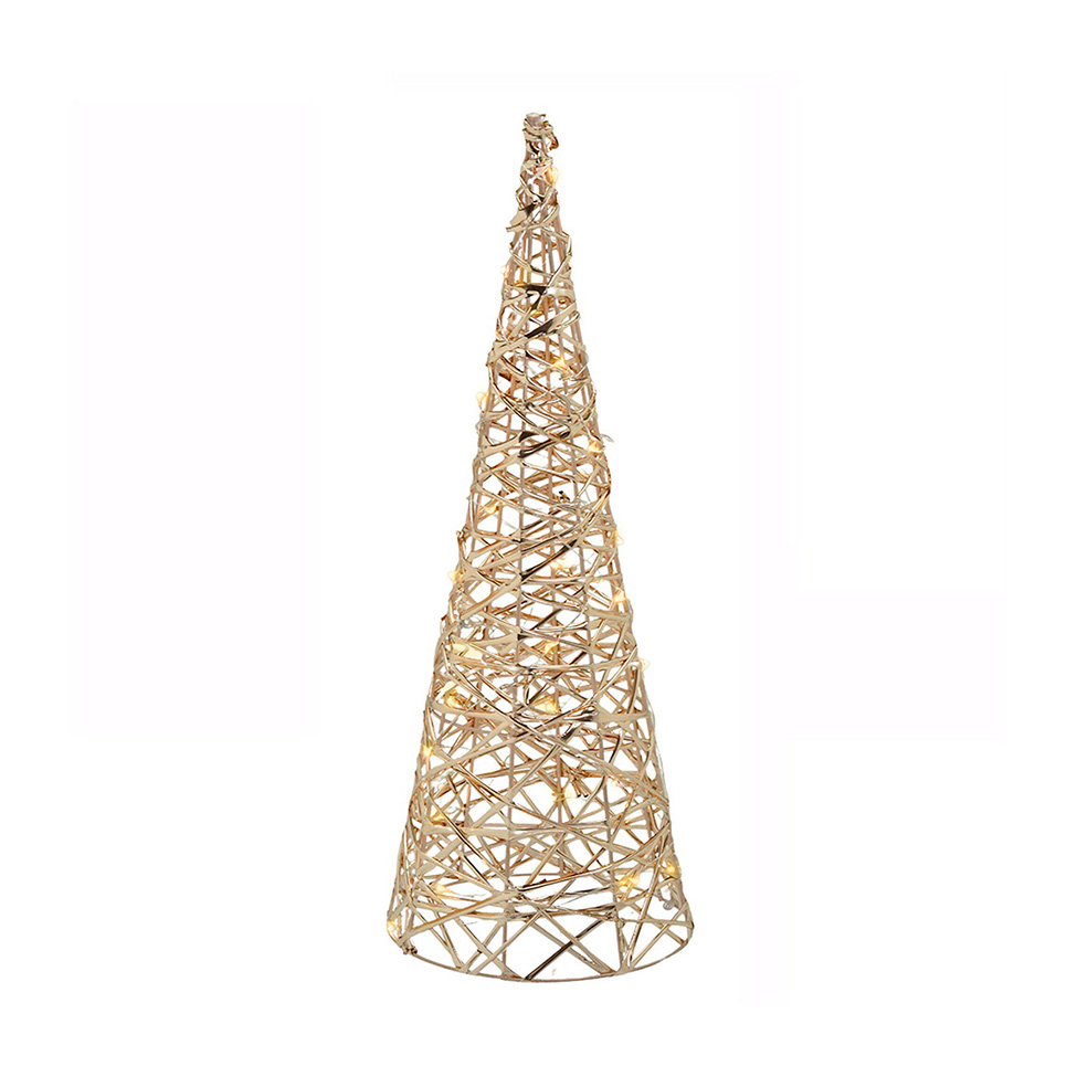 Árvore Natalina com Luz Espressione Dourada 30 cm