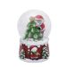 Enfeite Natalino Espressione Bola de Água com Papai Noel e Árvore Vermelha e Branca 7 cm