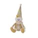 Enfeite Natalino Espressione Boneco de Neve Branco e Dourado 57 cm