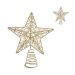 Enfeite Natalino Espressione Estrela Ponteira com LED Dourado 24 cm