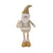 Enfeite Natalino Espressione Papai Noel Branco e Dourado 39 cm