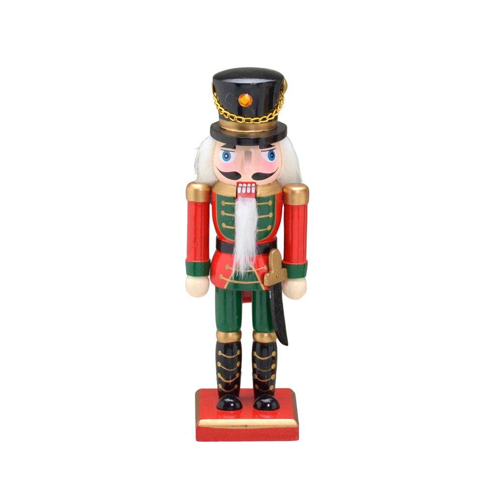 Enfeite Natalino Espressione Soldado Branco e Vermelho 30 cm