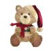 Enfeite Natalino Espressione Urso Marrom Claro e Vermelho 22 cm