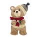 Enfeite Natalino Espressione Urso Marrom Claro e Xadrez 24 cm