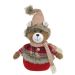 Enfeite Natalino Espressione Urso Marrom e Vermelho 34 cm