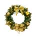 Guirlanda Decorada Espressione Verde e Dourada 36 cm