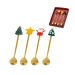 Jogo com 4 Talheres Natalinos Espressione Dourado