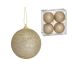 Kit com 4 Bolas Natalinas Espressione Champanhe 8 cm