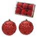 Kit com 6 Bolas Natalinas Espressione Vermelho II 8,5 cm
