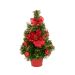 Miniárvore Natalina Decorada Espressione Verde e Vermelha 31 cm