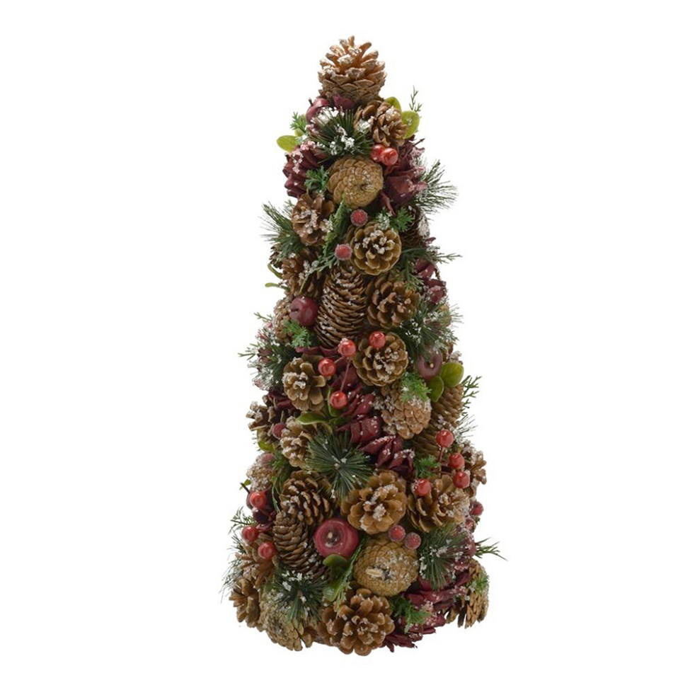 Miniárvore de Natal Espressione Marrom e Verde 52 cm