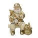 Papai Noel Decorativo III Dourado e Branco