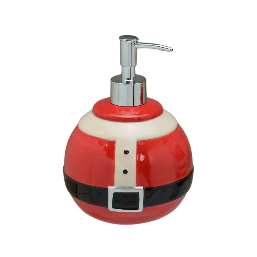 Porta-Sabonete Líquido Natalino Espressione Vermelho e Branco