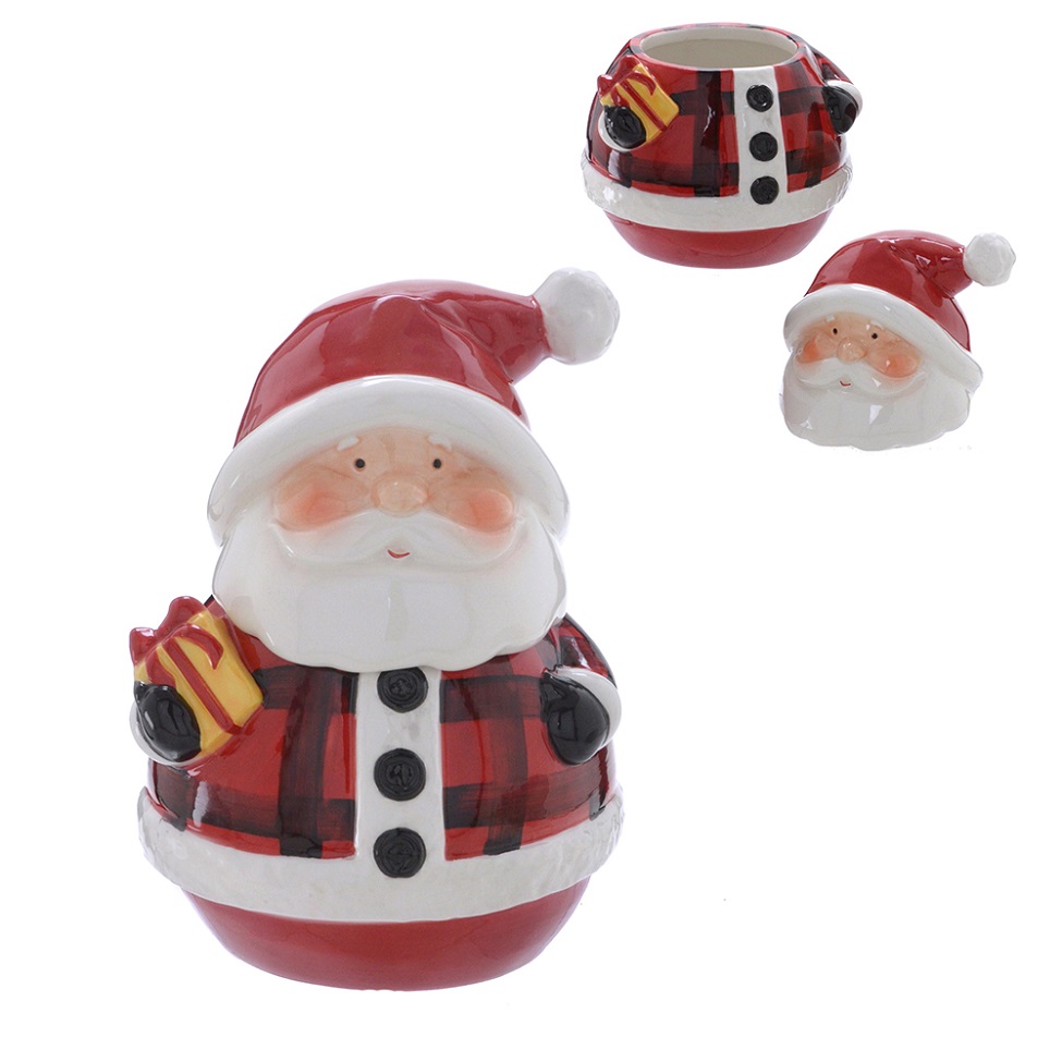 Potiche Papai Noel I Vermelho